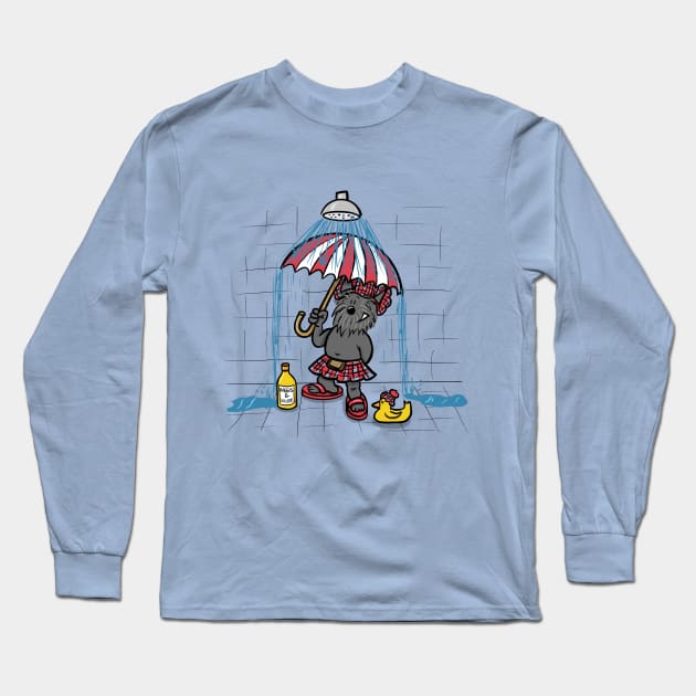 Real Scotties Dinnae Take Nae Showers! Long Sleeve T-Shirt by Hallo Molly